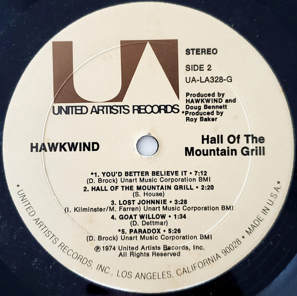 Hawkwind – Hall Of The Mountain Grill LP vinyl record, image 4 of 6