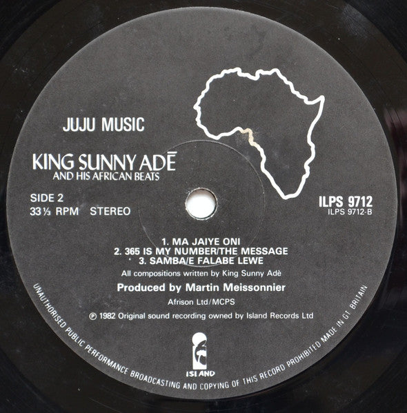 King Sunny Ade & His African Beats – Juju Music LP vinyl record, image 4 of 4