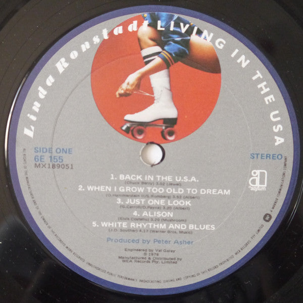 Linda Ronstadt – Living In The USA LP vinyl record, image 7 of 8