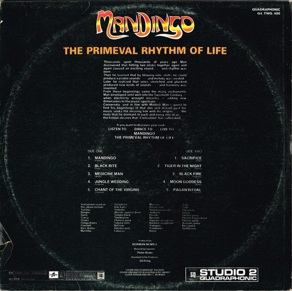 Mandingo – The Primeval Rhythm Of Life LP vinyl record, image 2 of 4