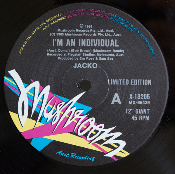 Jacko – I'm An Individual 12" vinyl record, image 2 of 3