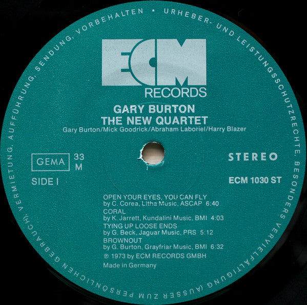 Gary Burton – The New Quartet LP vinyl record, image 3 of 4