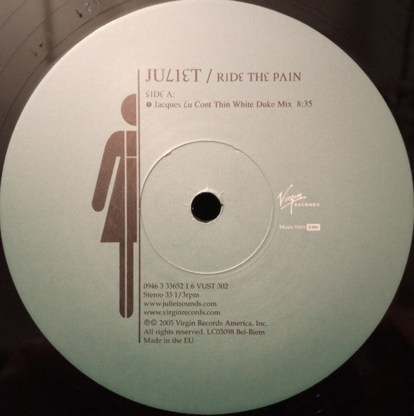 Juliet – Ride The Pain 12" vinyl record, image 3 of 4