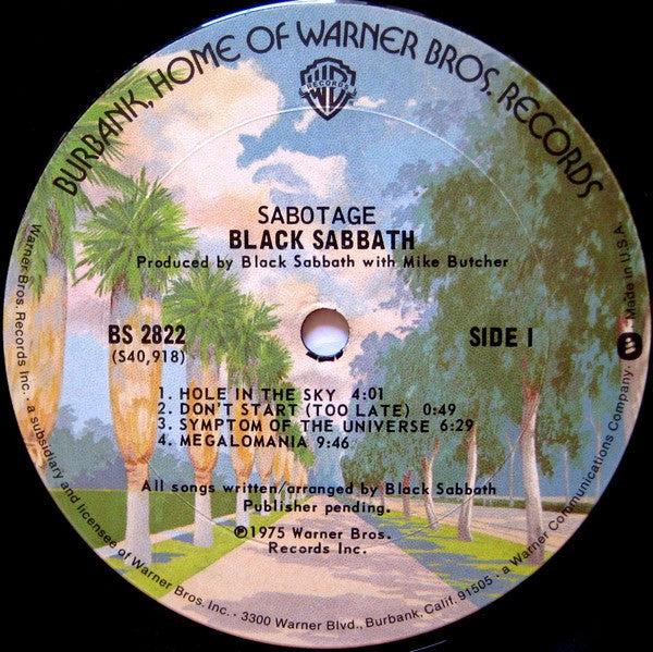 Black Sabbath – Sabotage LP vinyl record, image 3 of 4