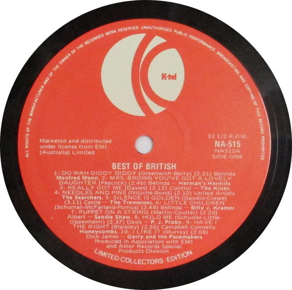 Various – The Best Of British LP vinyl record, image 3 of 4