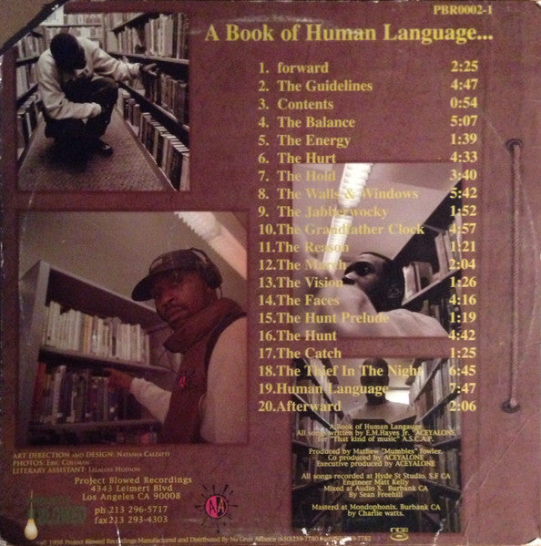 Aceyalone, Mumbles – A Book Of Human Language (2xLP) LP vinyl record, image 2 of 6