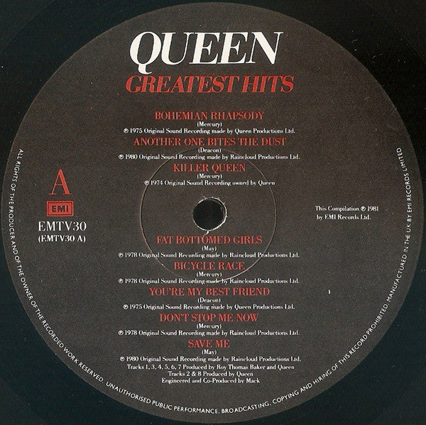 Queen – Greatest Hits LP vinyl record, image 3 of 7
