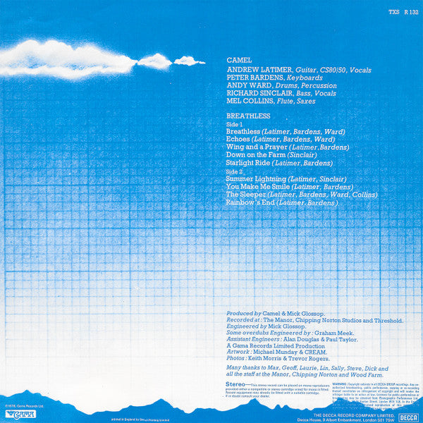 Camel – Breathless LP vinyl record, image 5 of 8