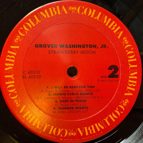 Grover Washington, Jr. – Strawberry Moon LP vinyl record, image 4 of 5