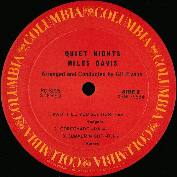 Miles Davis – Quiet Nights LP vinyl record, image 4 of 4