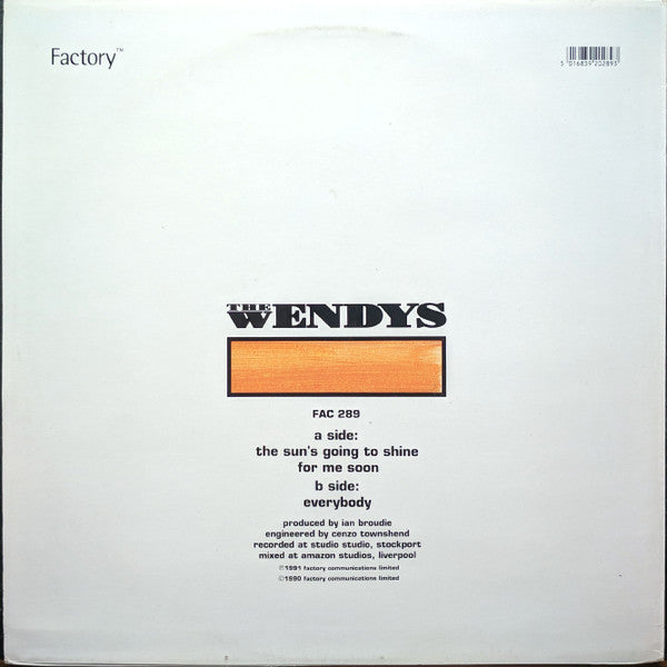 The Wendys – The Sun's Going To Shine For Me Soon 12" vinyl record, image 2 of 4