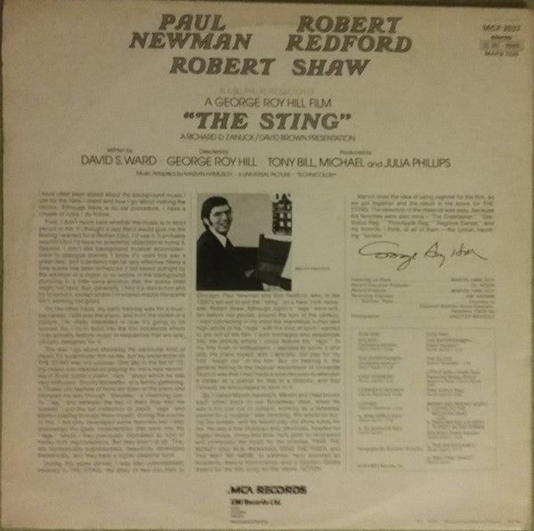 Marvin Hamlisch – The Sting (Original Motion Picture Soundtrack) LP vinyl record, image 2 of 8