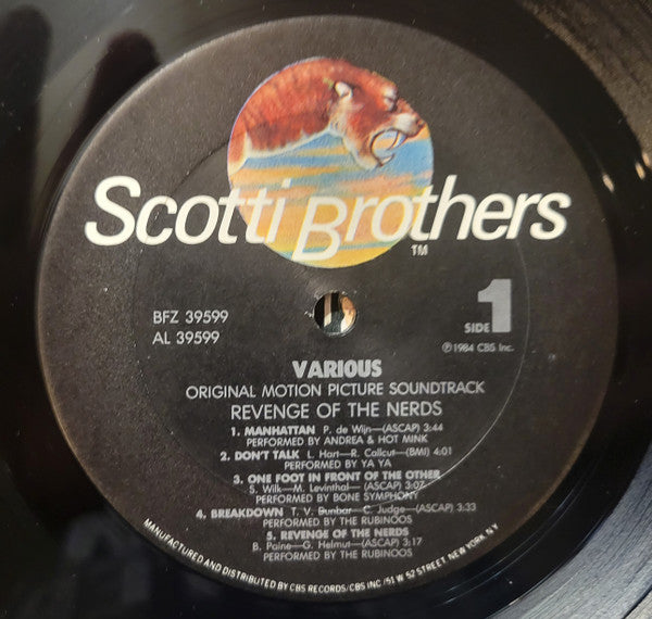 Various – Revenge Of The Nerds - Original Motion Picture Soundtrack LP vinyl record, image 7 of 7