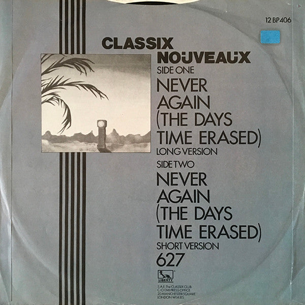 Classix Nouveaux – Never Again... 12" vinyl record, image 2 of 4