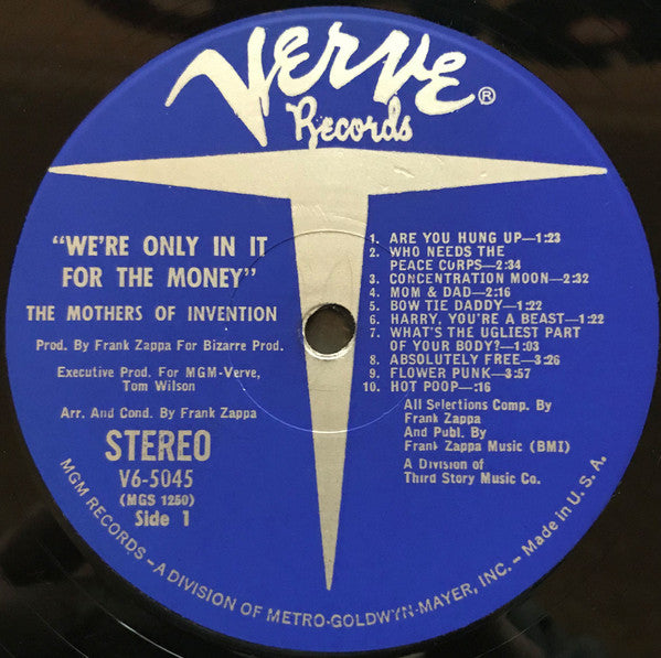 The Mothers – We're Only In It For The Money LP vinyl record, image 5 of 10