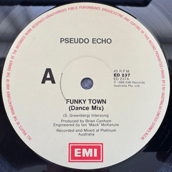 Pseudo Echo – Funky Town 12" vinyl record, image 3 of 4