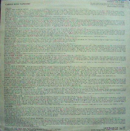 Carole King – Tapestry LP vinyl record, image 2 of 4