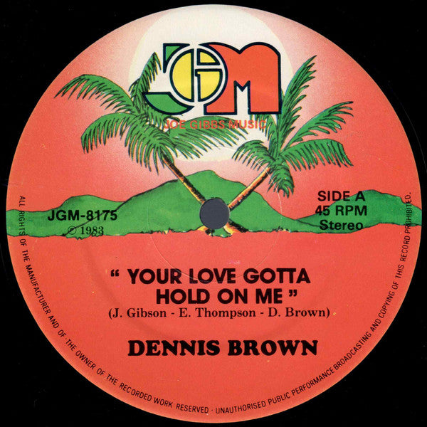 Dennis Brown – Your Love Gotta Hold On Me 12" vinyl record, image 3 of 4