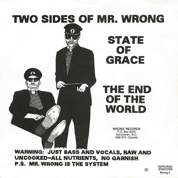 Mr. Wrong – Mr. Wrong Fights The System 7" vinyl record, image 2 of 4