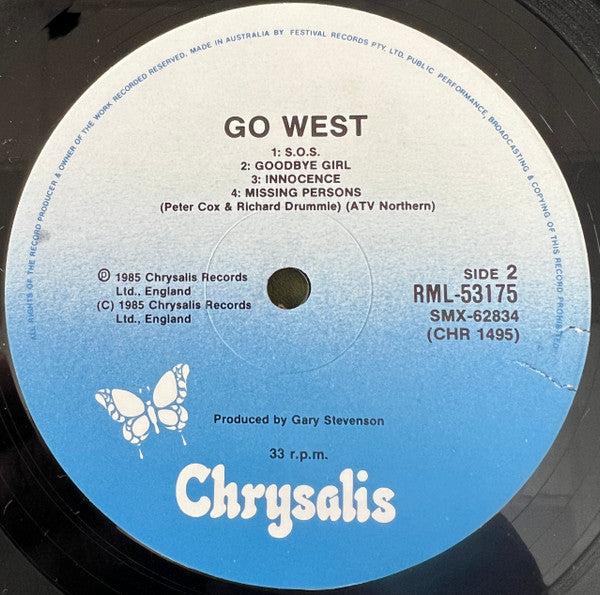 Go West – Go West LP vinyl record, image 4 of 5