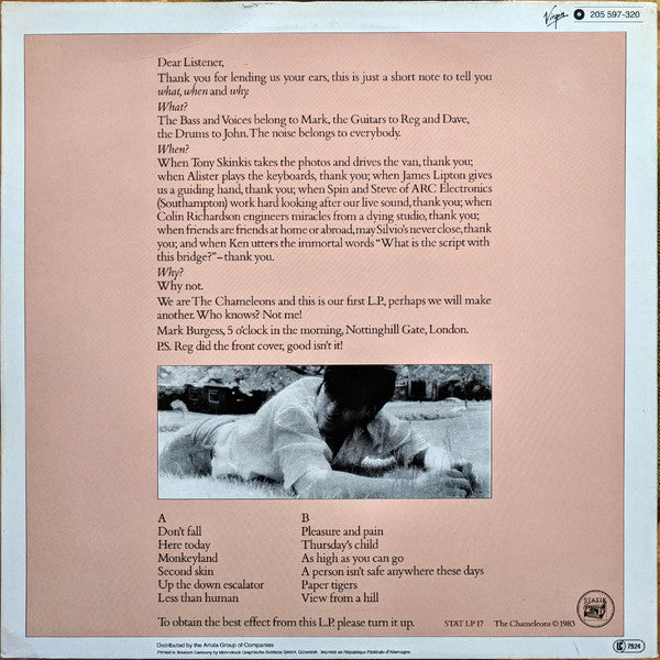 The Chameleons – Script Of The Bridge LP vinyl record, image 2 of 4