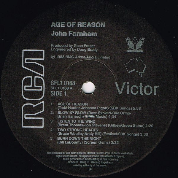 John Farnham – Age Of Reason LP vinyl record, image 4 of 7