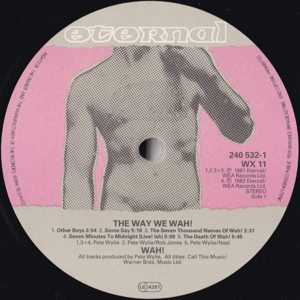 Wah! – The Way We Wah! LP vinyl record, image 3 of 4