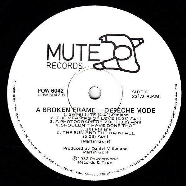 Depeche Mode – A Broken Frame LP vinyl record, image 4 of 5