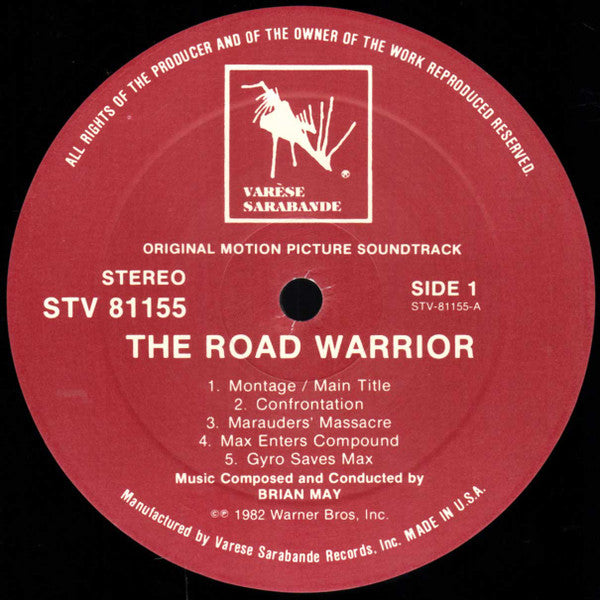 Brian May – The Road Warrior (Original Motion Picture Soundtrack) LP vinyl record, image 3 of 4