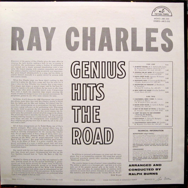 Ray Charles – The Genius Hits The Road LP vinyl record, image 2 of 7