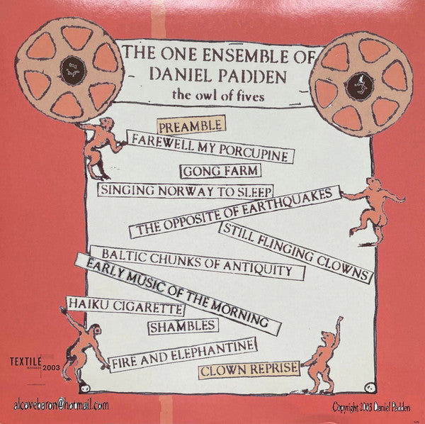 The One Ensemble Of Daniel Padden – The Owl Of Fives LP vinyl record, image 2 of 6