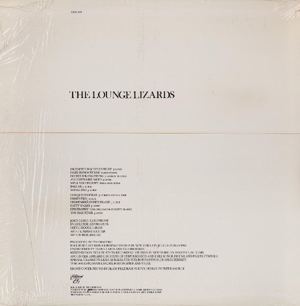 Lounge Lizards – The Lounge Lizards LP vinyl record, image 2 of 4