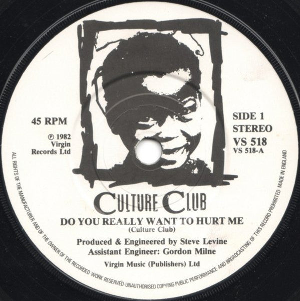 Culture Club – Do You Really Want To Hurt Me 7" vinyl record, image 3 of 5