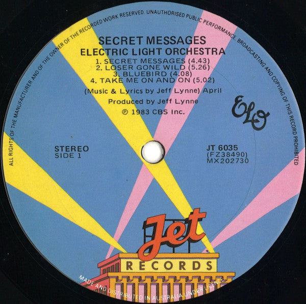 Electric Light Orchestra – Secret Messages LP vinyl record, image 2 of 3