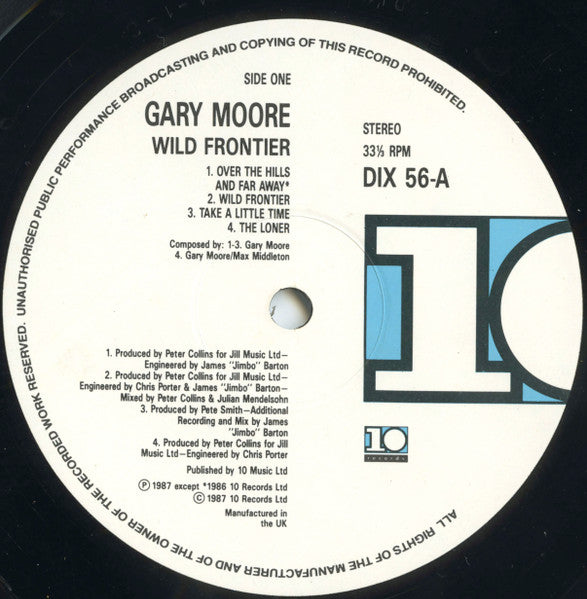 Gary Moore – Wild Frontier LP vinyl record, image 3 of 6