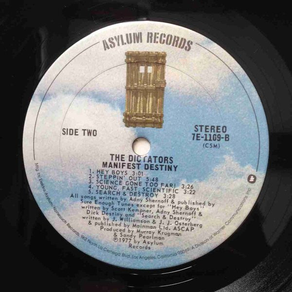 The Dictators – Manifest Destiny LP vinyl record, image 6 of 6