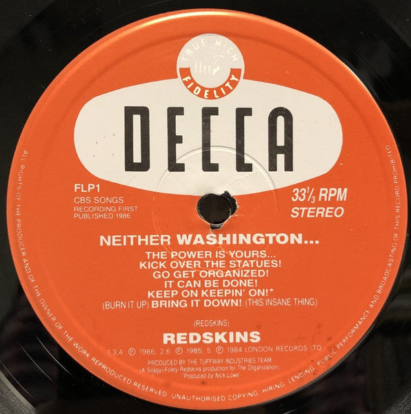 Redskins – Neither Washington Nor Moscow LP vinyl record, image 3 of 6