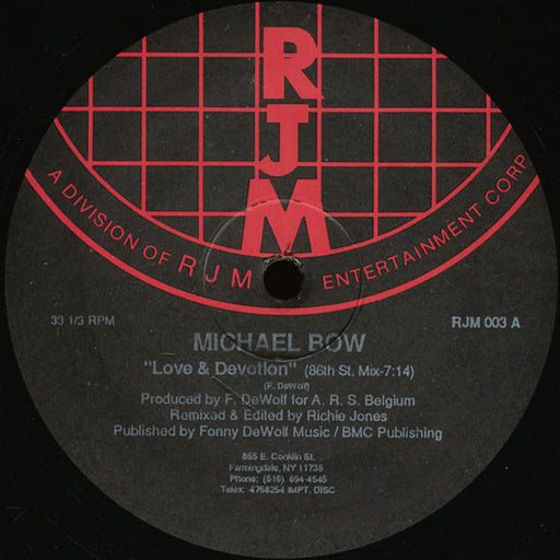 Michael Bow – Love & Devotion 12" vinyl record, image 1 of 2