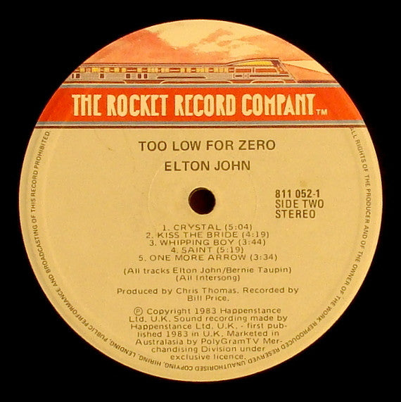 Elton John – Too Low For Zero LP vinyl record, image 4 of 7