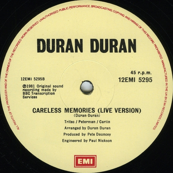 Duran Duran – Hungry Like The Wolf (Night Version) 12" vinyl record, image 4 of 4