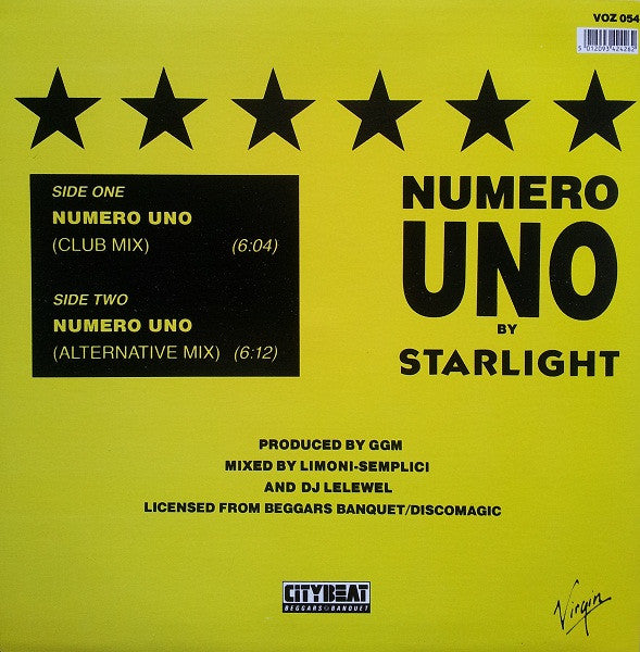 Starlight – Numero Uno 12" vinyl record, image 2 of 4