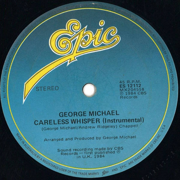 George Michael – Careless Whisper 12" vinyl record, image 4 of 4