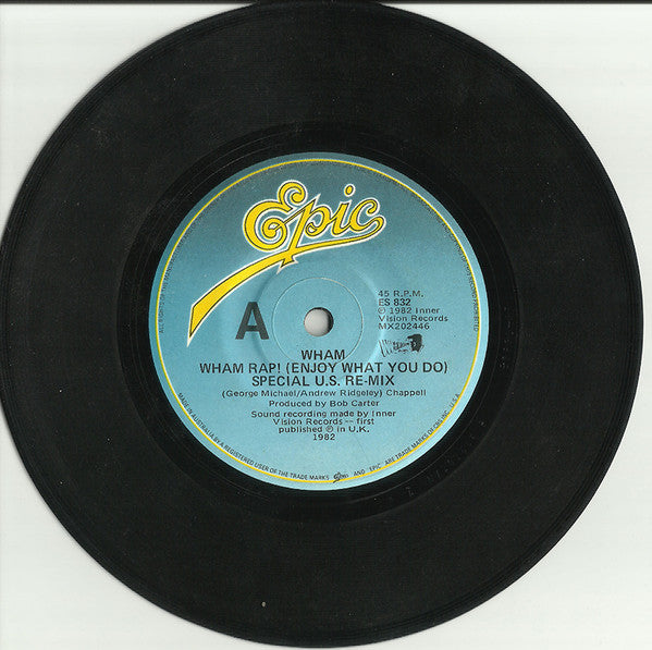 Wham! – Wham Rap! (Enjoy What You Do) 7" vinyl record, image 3 of 5