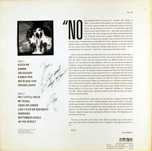 Alex Chilton – Document LP vinyl record, image 2 of 4
