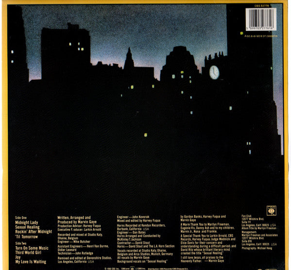 Marvin Gaye – Midnight Love LP vinyl record, image 2 of 4