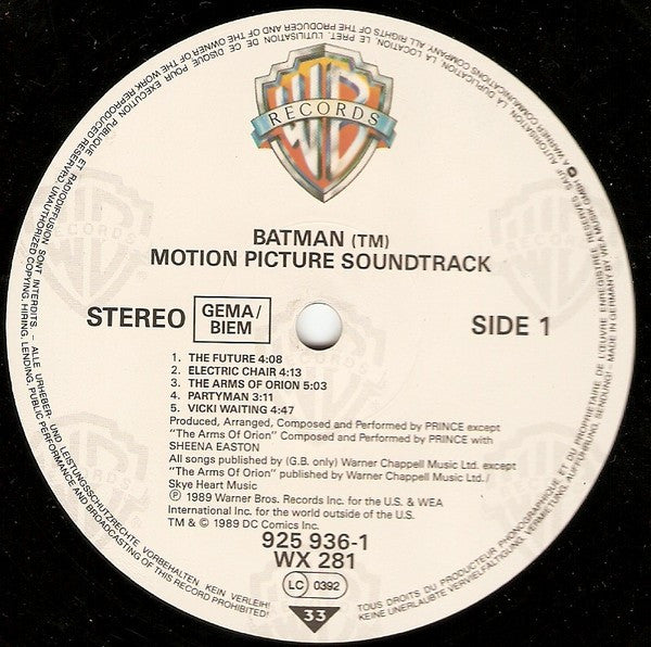 Prince – Batman™ (Motion Picture Soundtrack) LP vinyl record, image 4 of 10