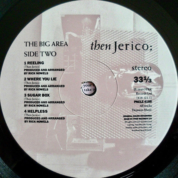 Then Jerico – The Big Area LP vinyl record, image 4 of 6