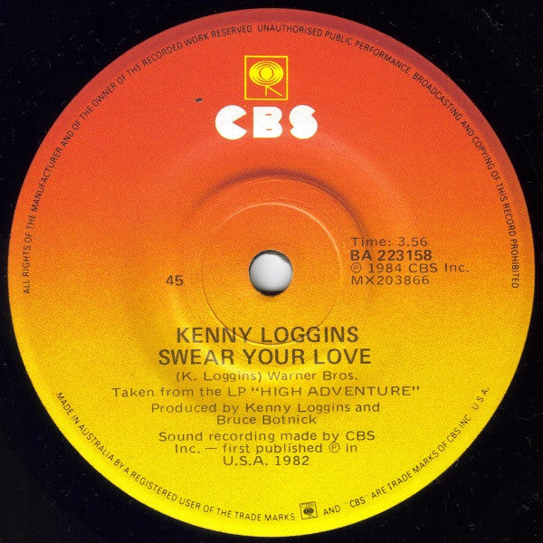 Kenny Loggins – Footloose 7" vinyl record, image 4 of 4