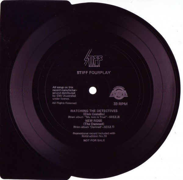 Various – Stiff Fourplay 7" vinyl record, image 2 of 3