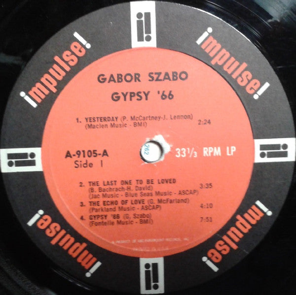 Gabor Szabo, Gary McFarland & Co. – Gypsy '66 LP vinyl record, image 5 of 6